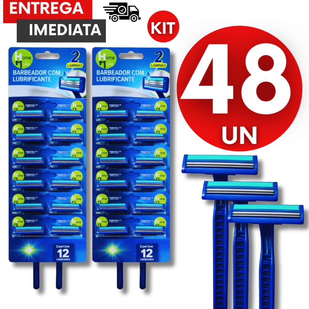 Conjunto Barbeador Masculino e Feminino Aparelho Barbear Descartável Fita Lubrificante Barbeadores