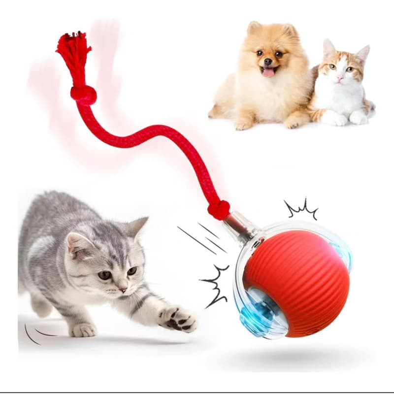 Bola Brinquedos com Cauda De Rolamento Automático Do Falso Recarregável Bola Inteligente Gato Interativo