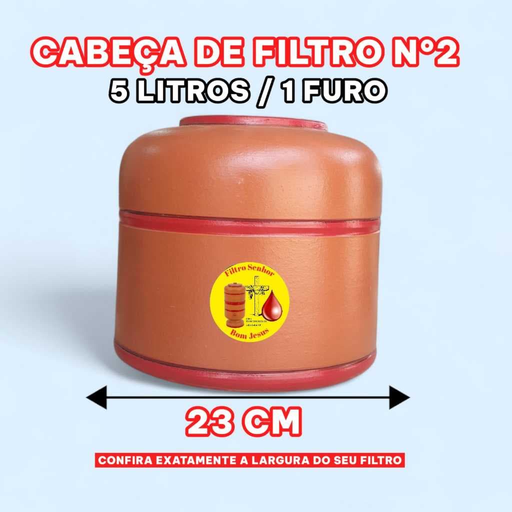 Parte superior Filtro de Água de Barro 5 litros