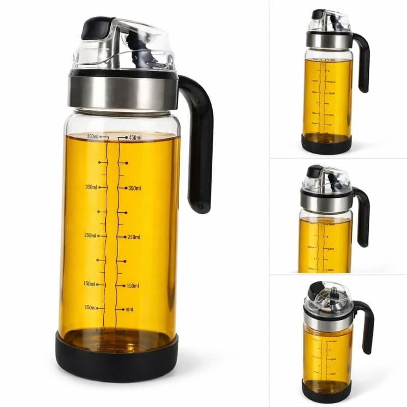 Garrafa Jarra De Vidro para Óleo Azeite e Vinagre 500ml