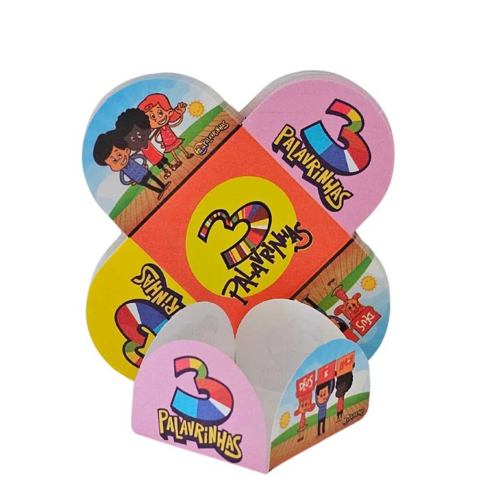 Porta Forminha para Doces Festa 3 Palavrinhas com 50 Unidades