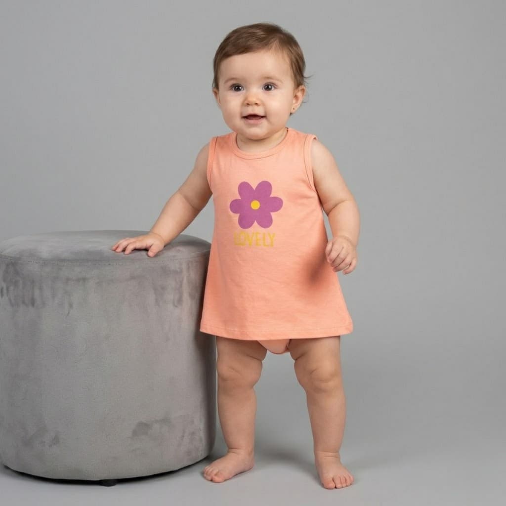Vestido Infantil Menina Regata Meia Malha Premium 100% Algodao Estampas Diversas Conforto Verao P ao 01