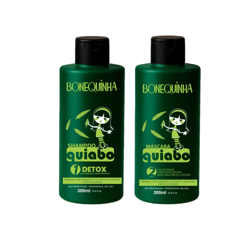 KIT BONEQUINHA QUIABO TERMO ATIVO 300ML