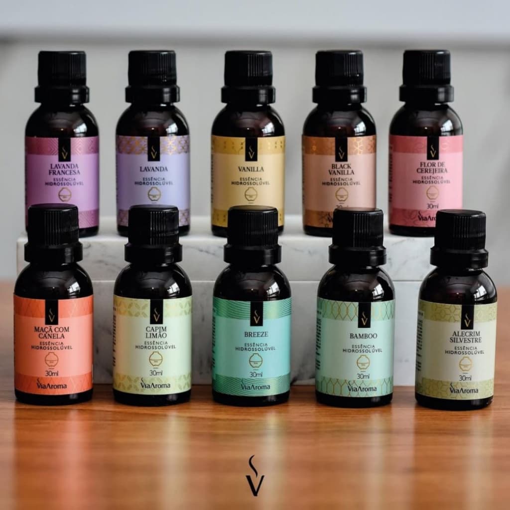Essência Hidrossolúvel a Base de Água para Difusor Aromatizador Umidificador Via Aroma 30ml