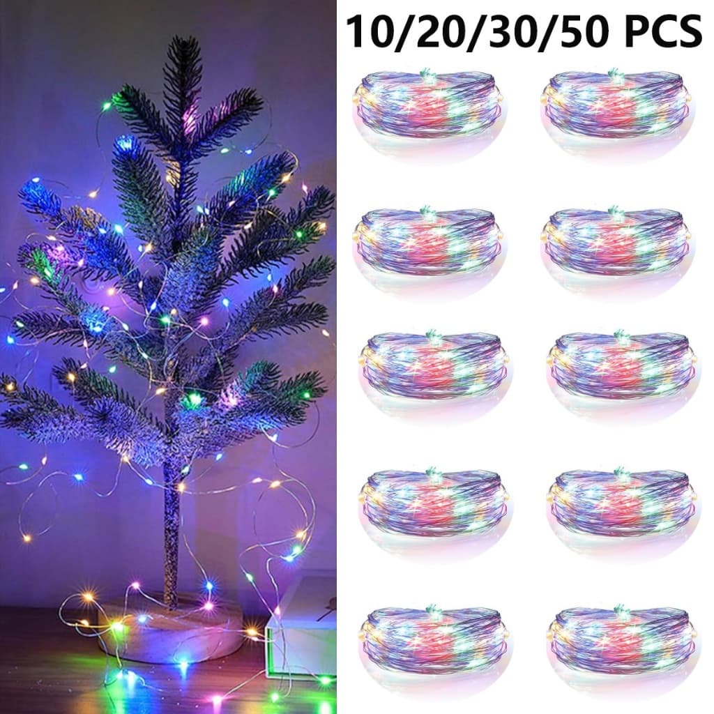 Fio Luzes De Fada Led 2/3 Metros Para Festa Em Casa De Casamento DecoraçãO De Natal
