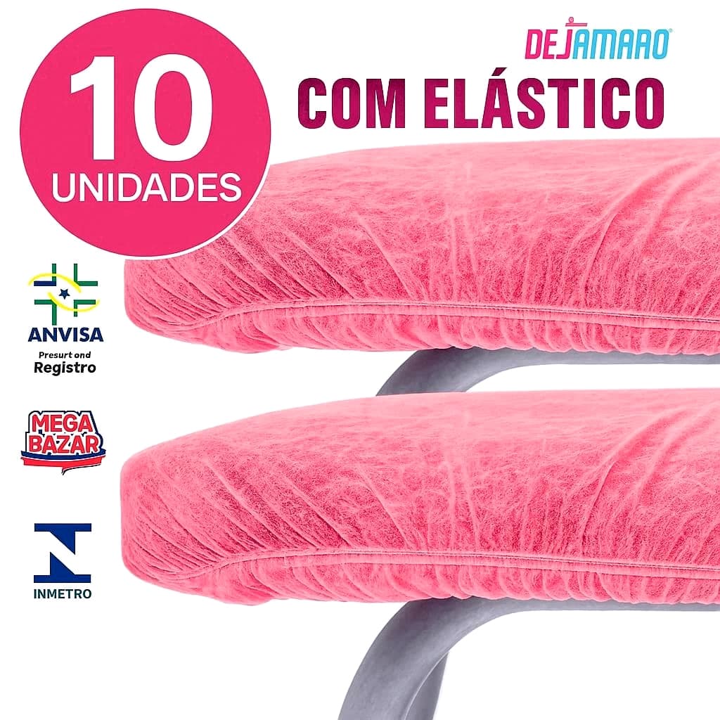 Kit 10 Lençol Descartável TNT ROSA maca 30 Gramatura C/ Elástico   DEJAMARO | BEBE |