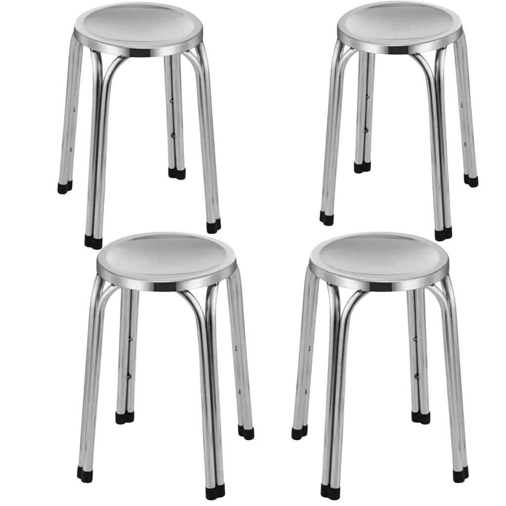 2 Banquetas Banco Em Aço Inox Mocho Para Hospital Clinicas 47cm