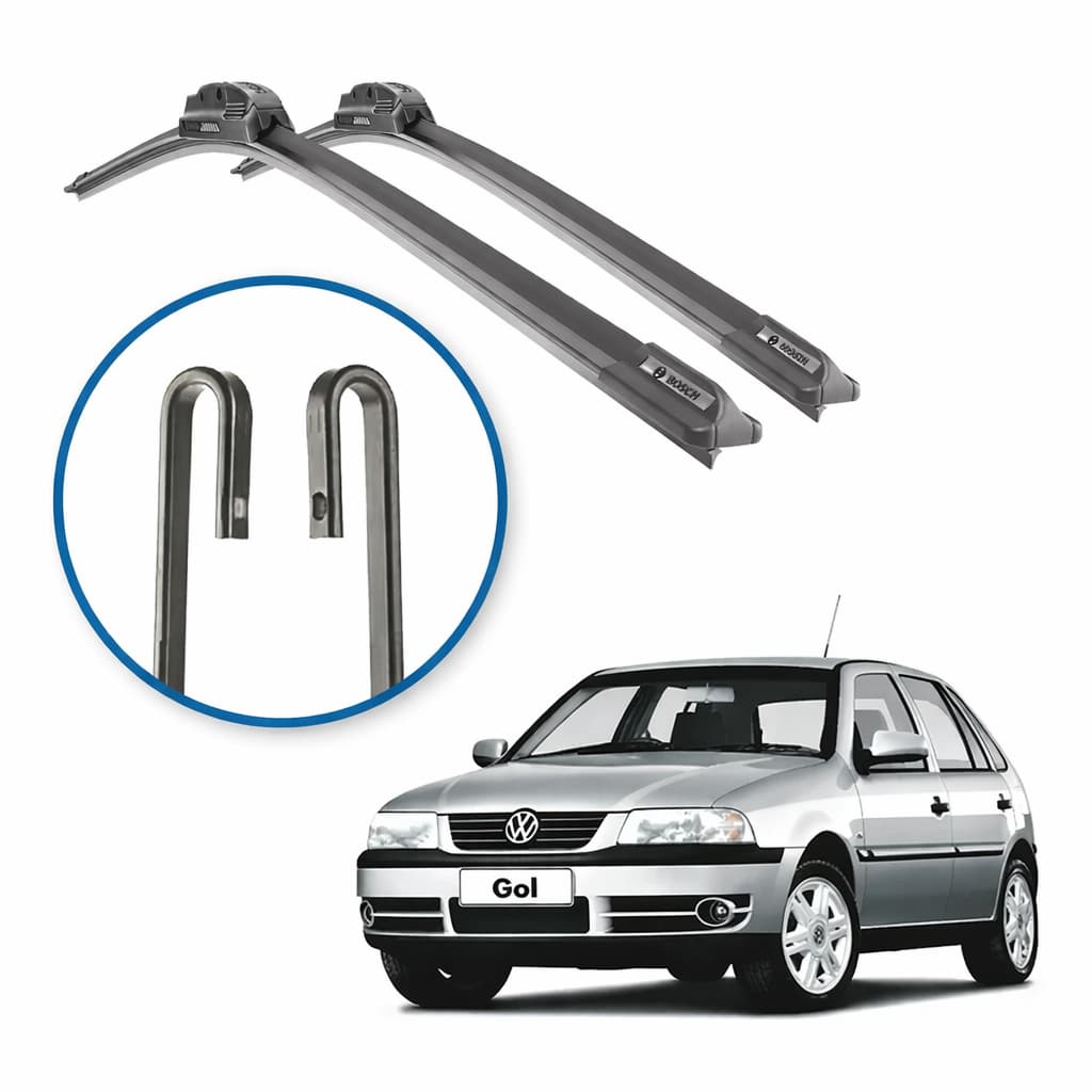 Palheta Limpador Parabrisa Volkswagen Gol 1999 a 2006 Alta Durabilidade Silicone