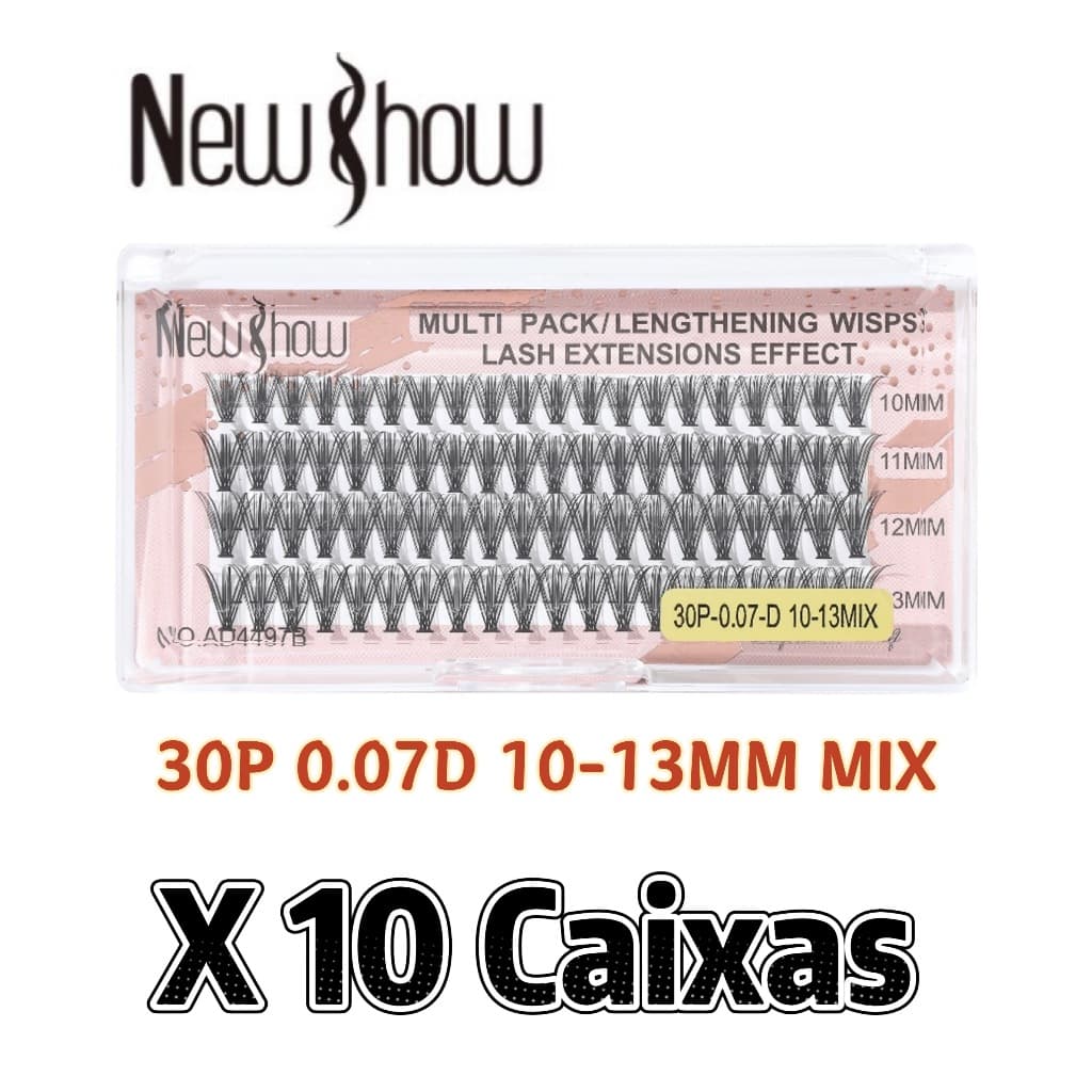 New Show 10Caixas/800 Unidades Números mistos Cílios Postiços 6D MINK 20P/30P/40P 10-13MIX-Tufos sem Nó-Rich