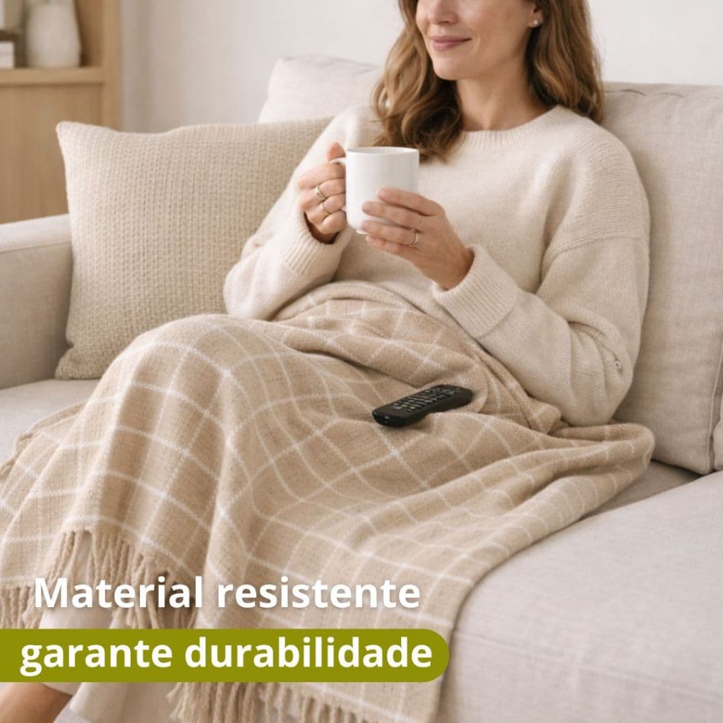 Manta Para Sofá Xadrez Algodão Decorativa Grande Conforto 100% Algodão Várias Estampas