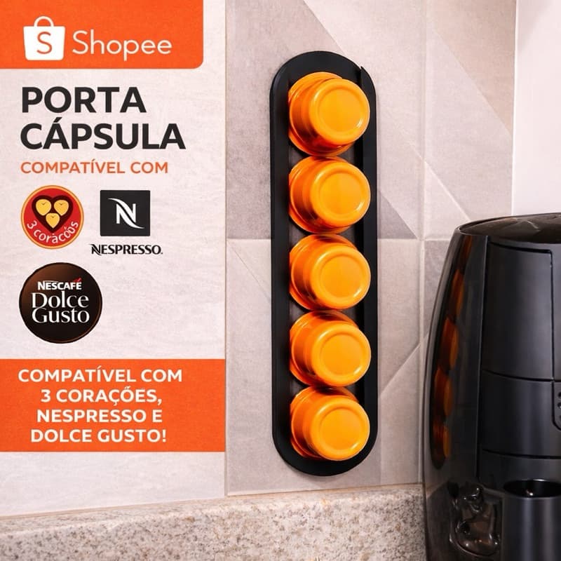 Porta Capsula Cafe Organizador Capsula Nespresso Suporte Capsulas 3 Corações Dolce Gusto Torre Cantinho Cafe