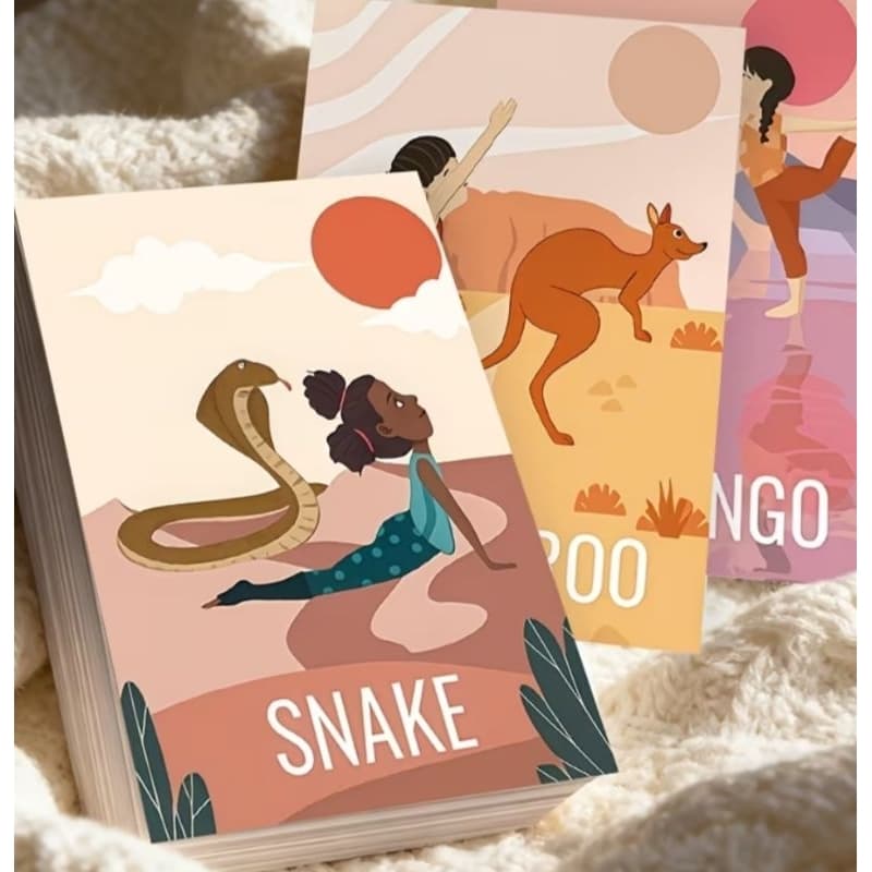 25 Peças de Mini Cartões de Yoga Adequados para Aulas de Yoga e Prática de Positividade, yoga criança
