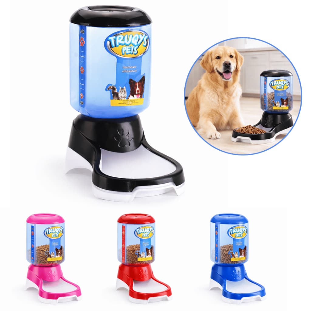 Comedouro Automático Pet 1Kg 2L Truqys para Cachorro Cães Galão Ração Atóxico