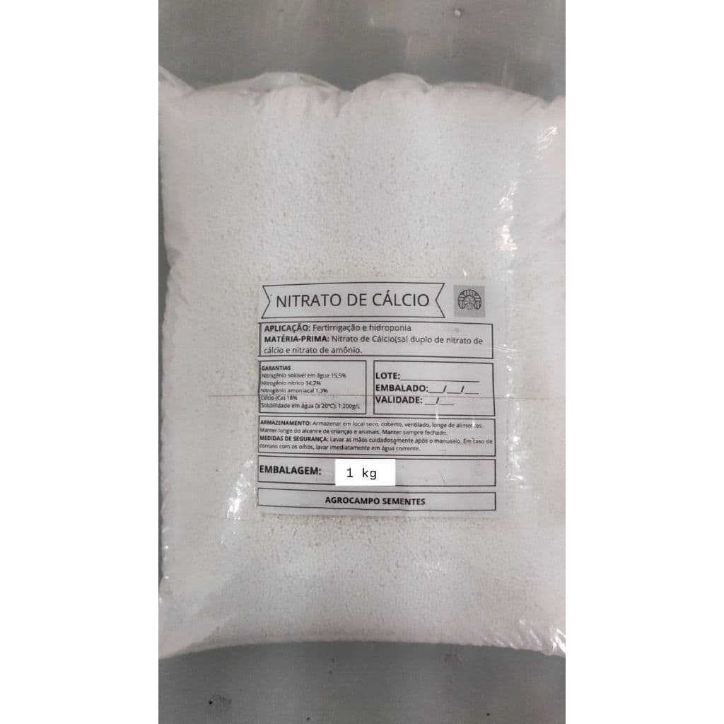 Fertilizante Nitrato de Cálcio - Calcinit Hidroponia  1 KG