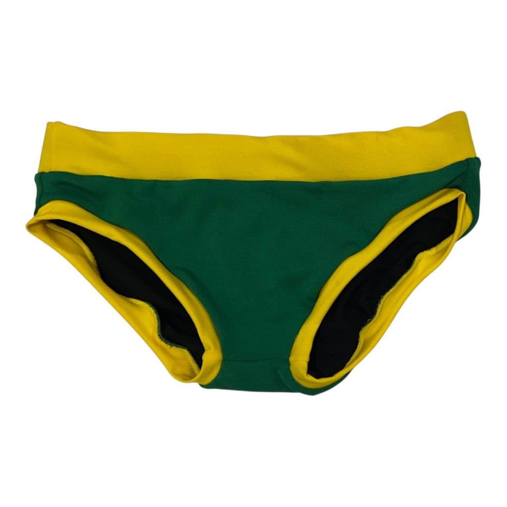 Sunga Brasileira Masculina Verde e Amarela – Praia Verão - Lateral 8cm