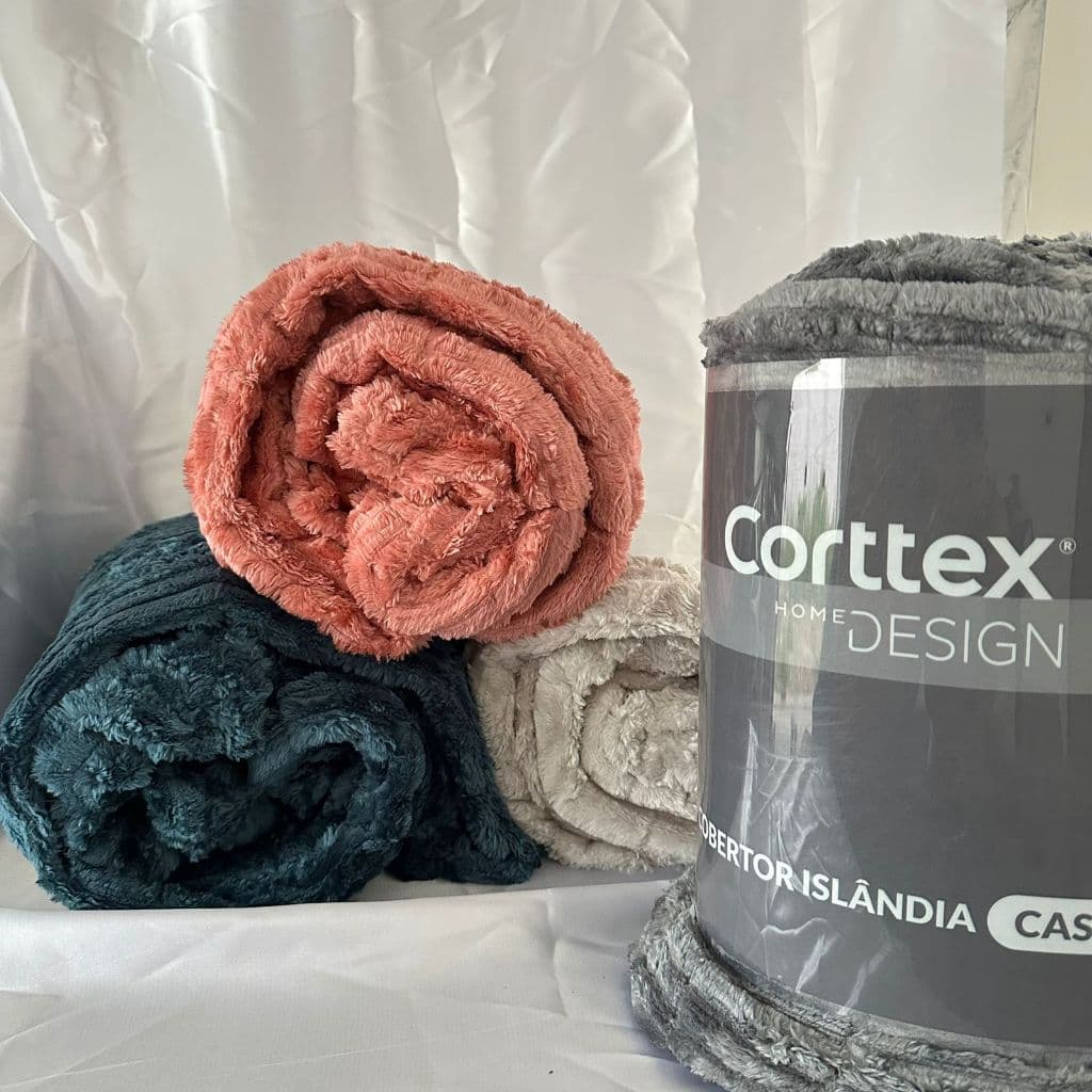 Manta cobertor canelada casal Islândia corttex