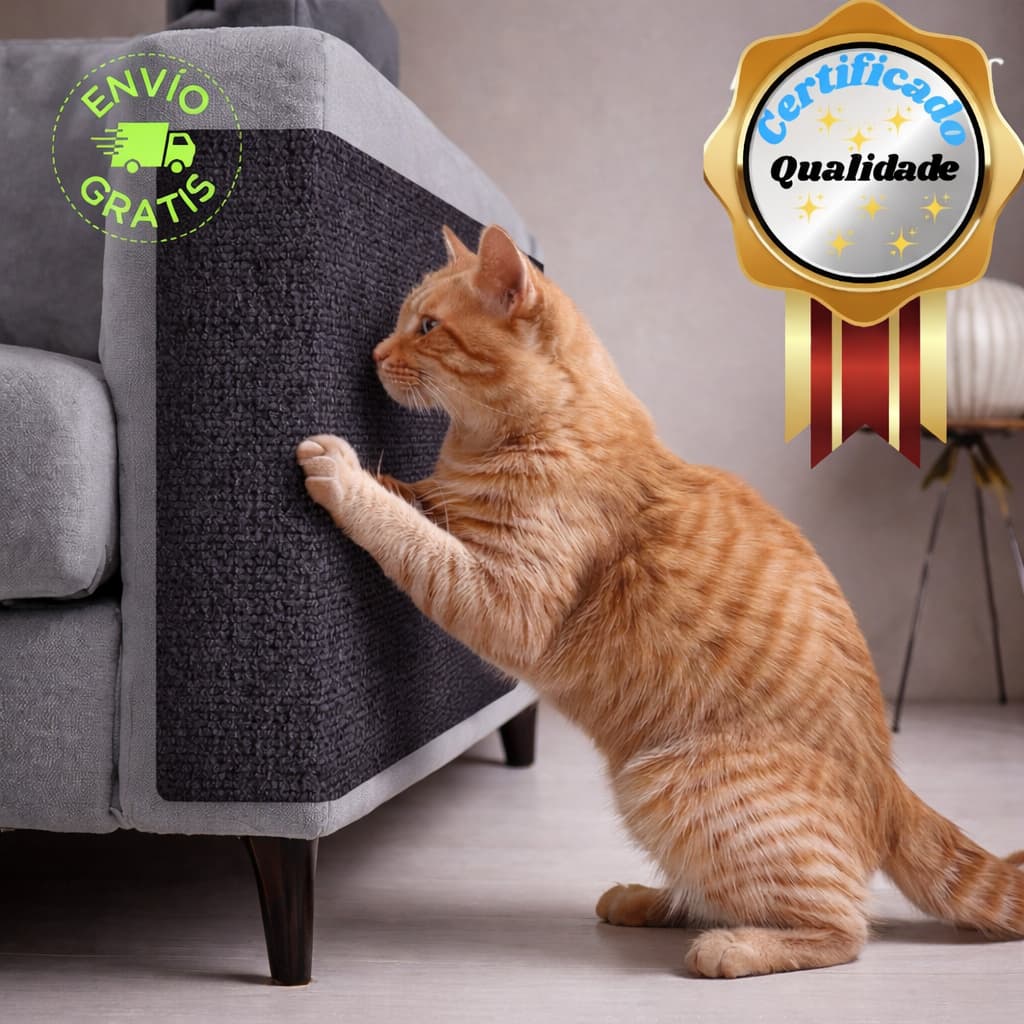 Arranhador Adesivo Premium Cor Grafite – Proteção Elegante para Sofá, Cama e Móveis