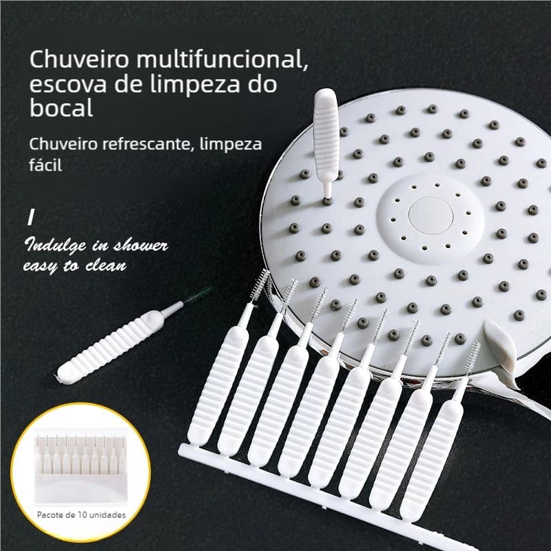 Escova Desentope Chuveiro Mini Limpador Desentupidora Limpeza Celular Multifuncional