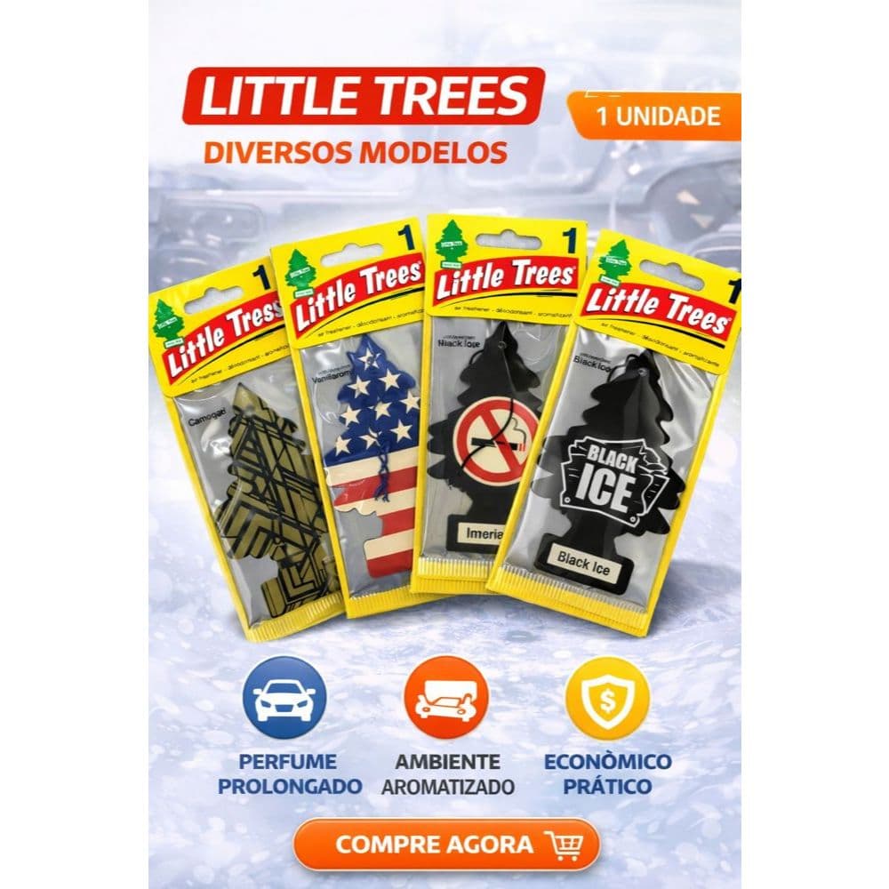 Aromatizador Little Trees Carro Cheirinho Automotivo Black Ice Vanillaroma Gold Original