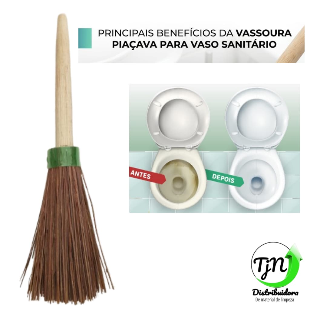 Vassoura Sanitária Piaçava Tipo Pincel