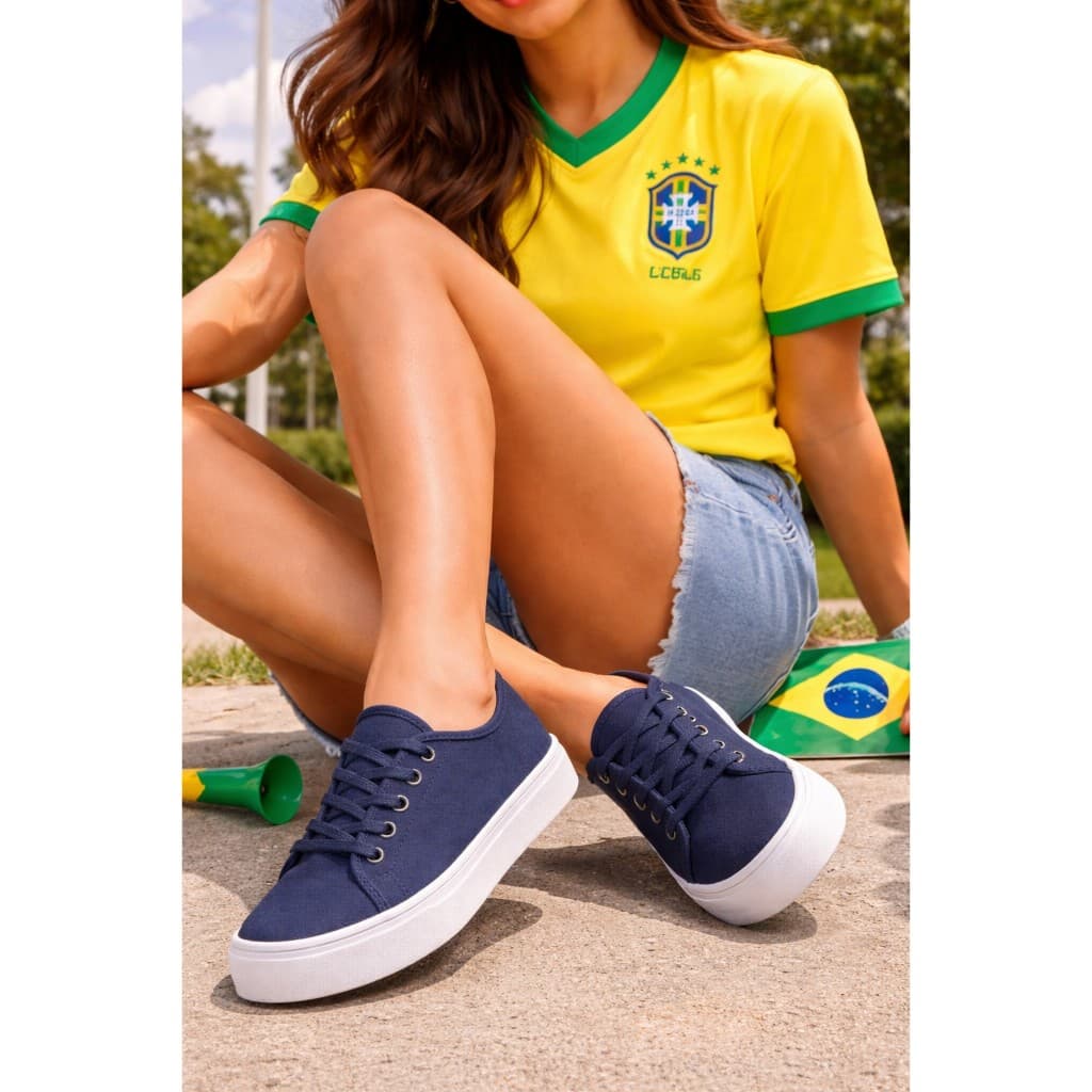 Tenis Feminino Confortavel Casual Leve Combina com Tudo Tendencia Moda Oferta Imperdivel Oferta