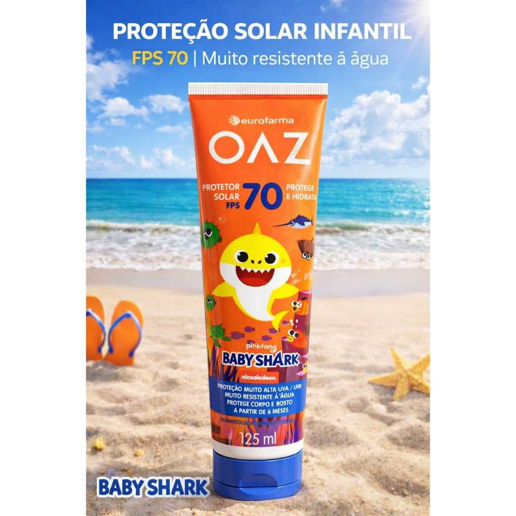 Protetor Solar Kids Oaz Baby Shark Protetor Solar Fps70