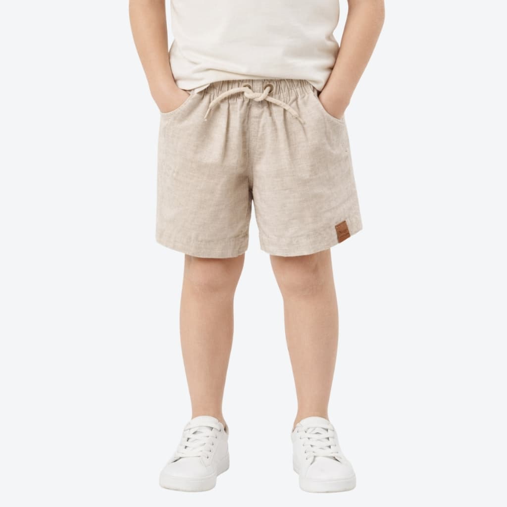 Short Mauricinho Infantil Masculino Menino Linho Com Bolsos De 2 a 8 anos Bermuda Curta Infantil