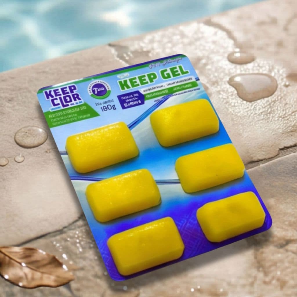 6 Pastilhas Em Gel Clarificante Para Piscina 180g Sem Cloro