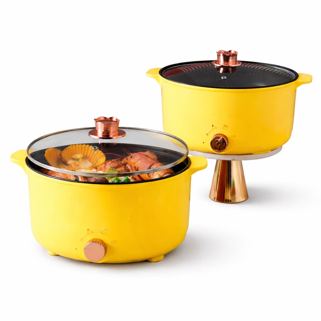 Panela De Arroz Elétrica 3L 110V Ou 220V Com Tampa de Vidro Antiaderente