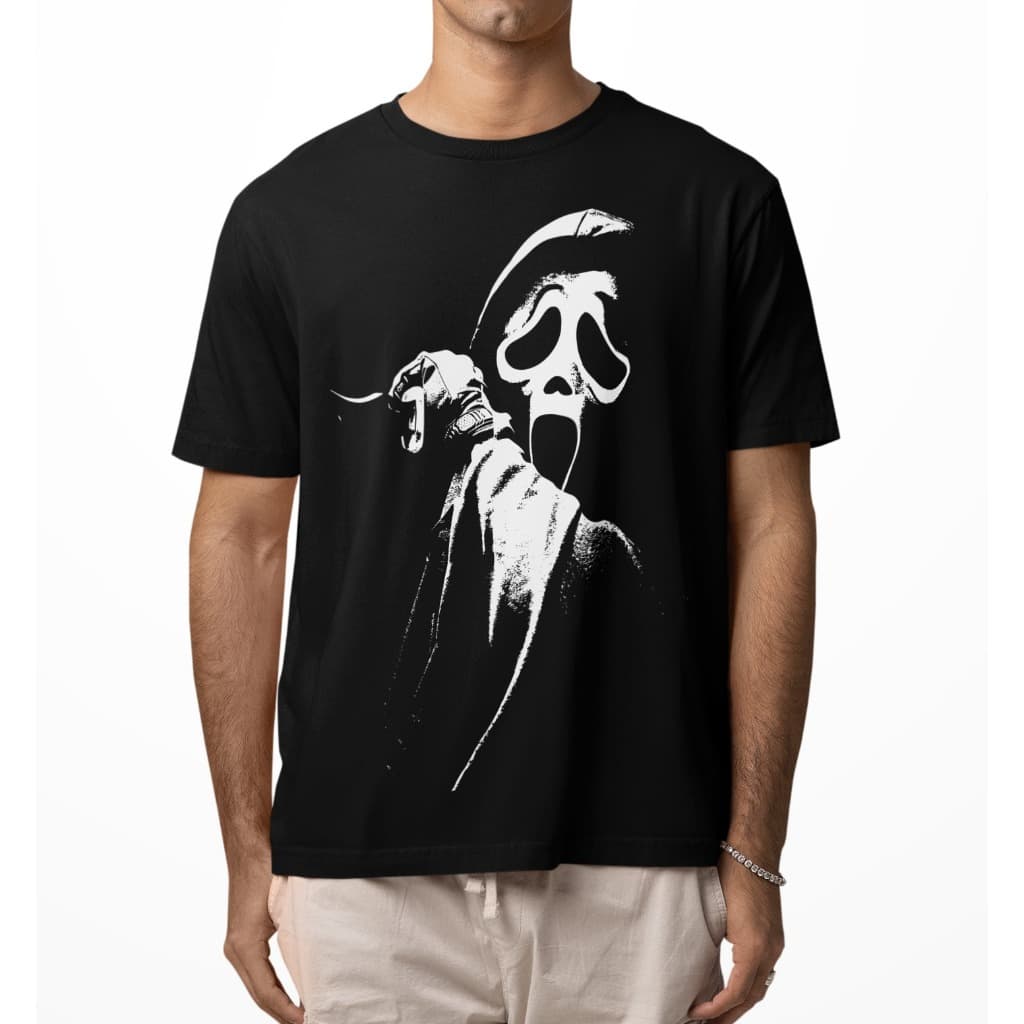 Camiseta Pânico Ghostface Scream Filme Terror Clássico EXCLUSIVA Envio Rapido