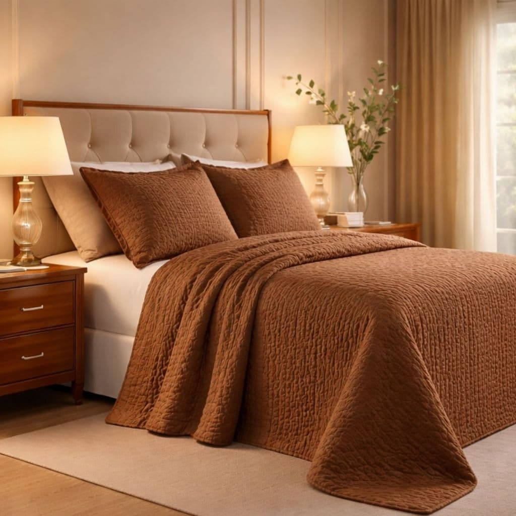 Cobreleito Queen Size 300 Fios Melinda Bordado Super Elegante