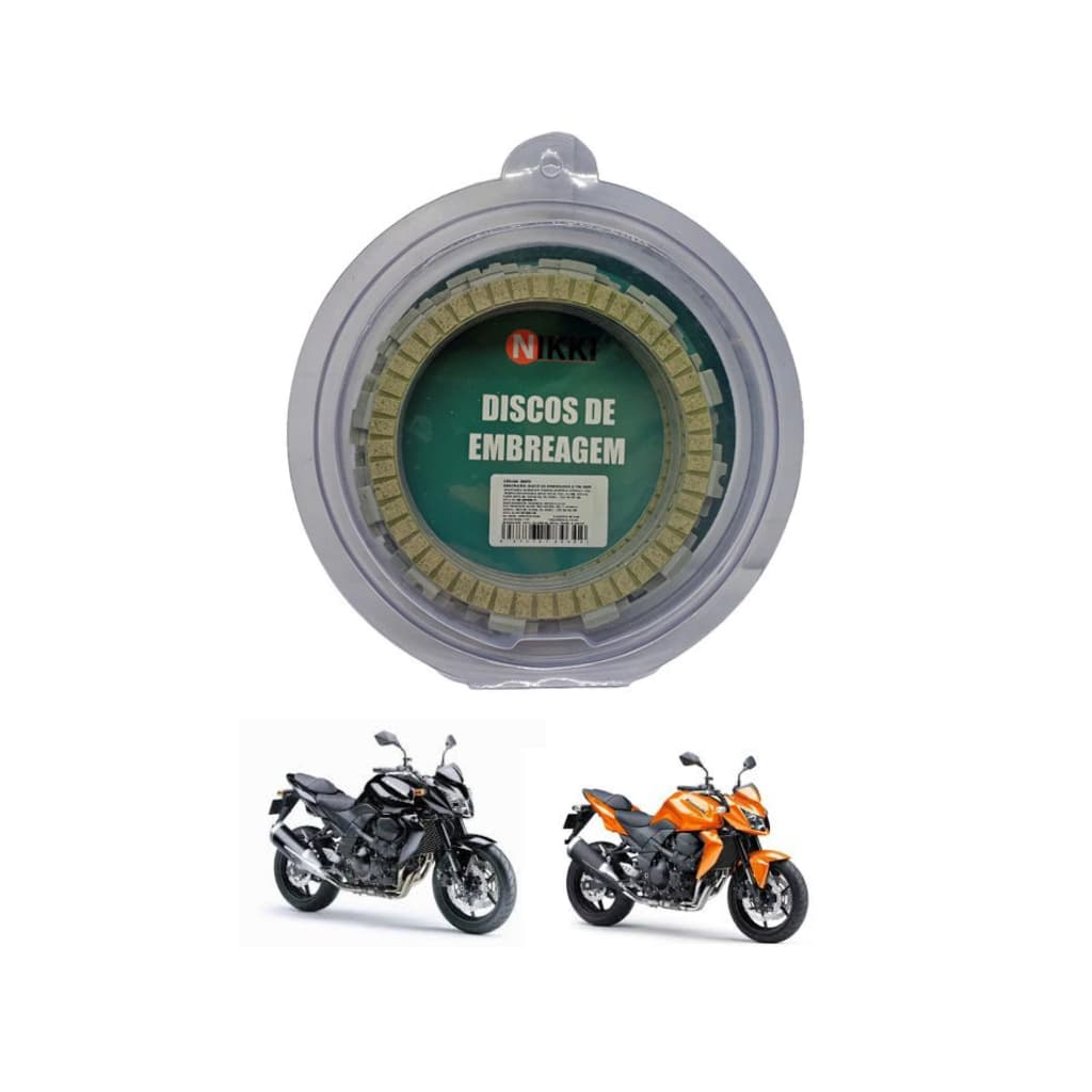 JOGO DISCO EMBREAGEM NIKKI Z750 09/ Z800 13-16 9PC