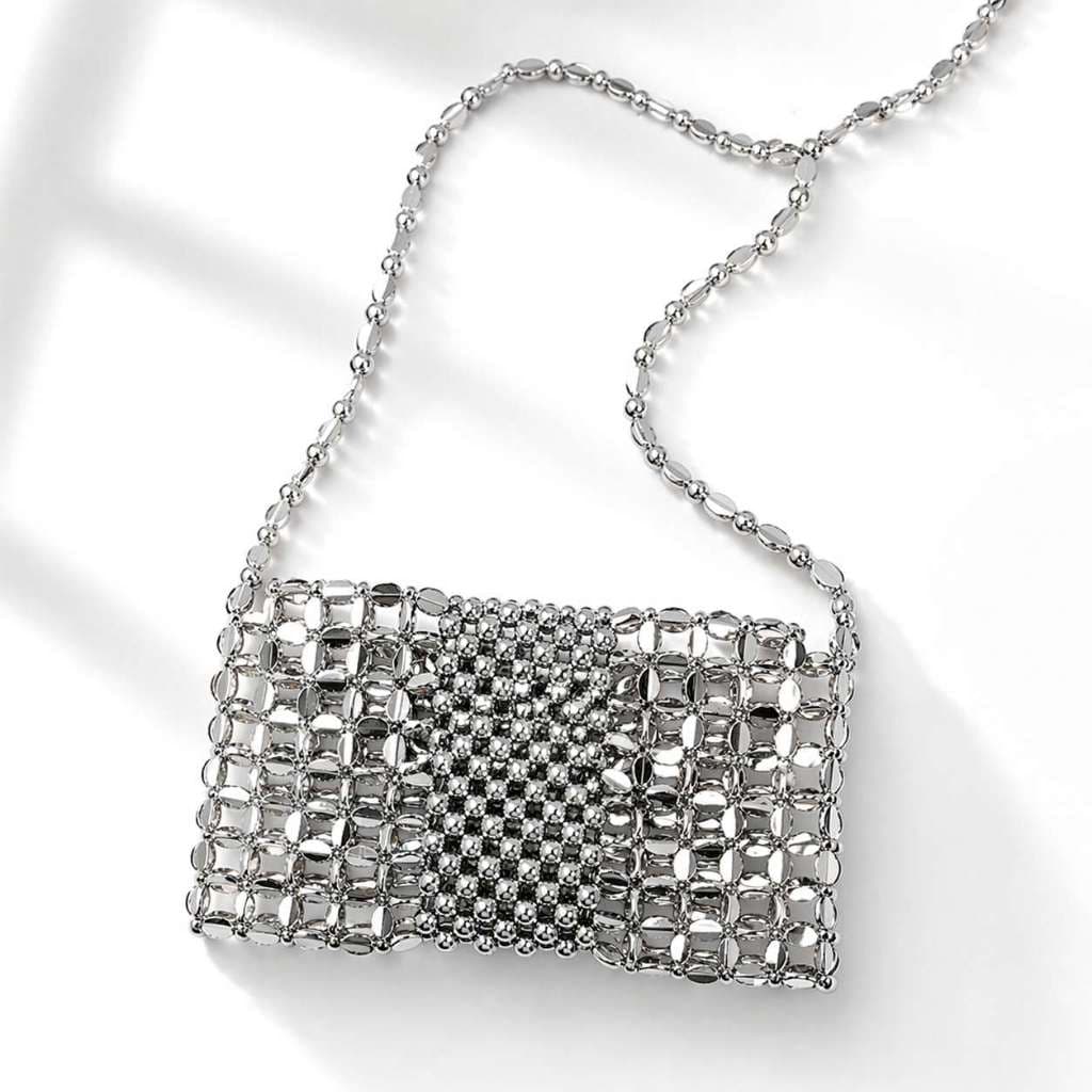 Bolsa Feminina Strass Brilho De Corrente Transversal Para Festa Casamento Moda Luxo