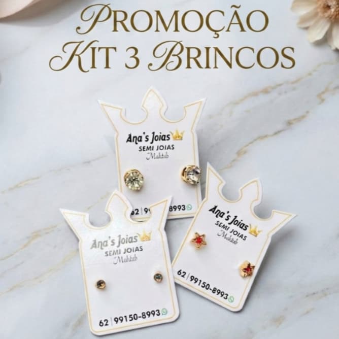 Brincos Pequenos /Delicados / Kit / Feminino / Minimalista / Elegante / Versátil / Tendência