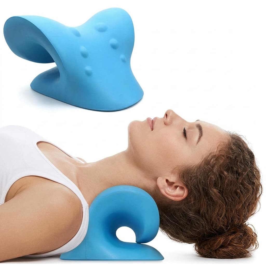Almofada Alongador Cervical Corretor Postura Pescoço Alívio De Dores E Tensão