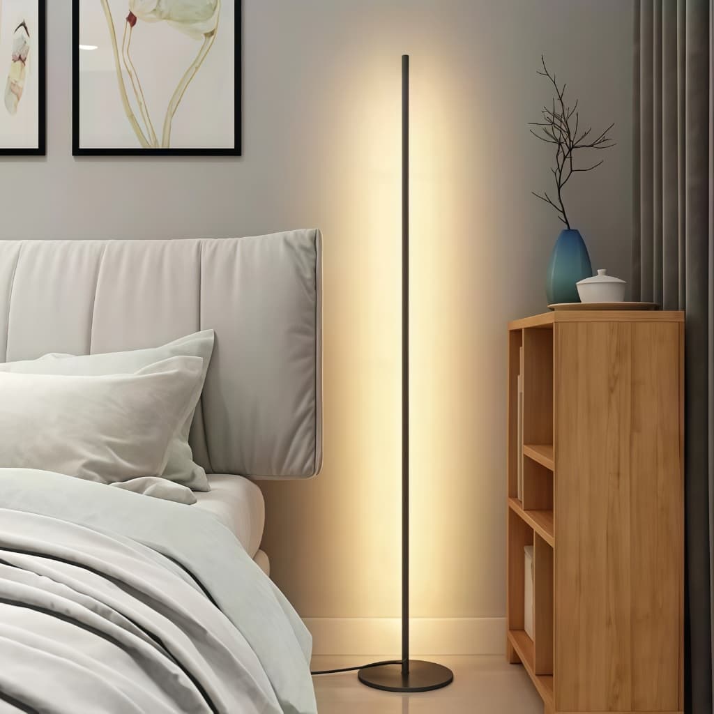 Luminária Vertical LED Branco – Estilo Nórdico para Sala, Quarto ou Escritório -G5