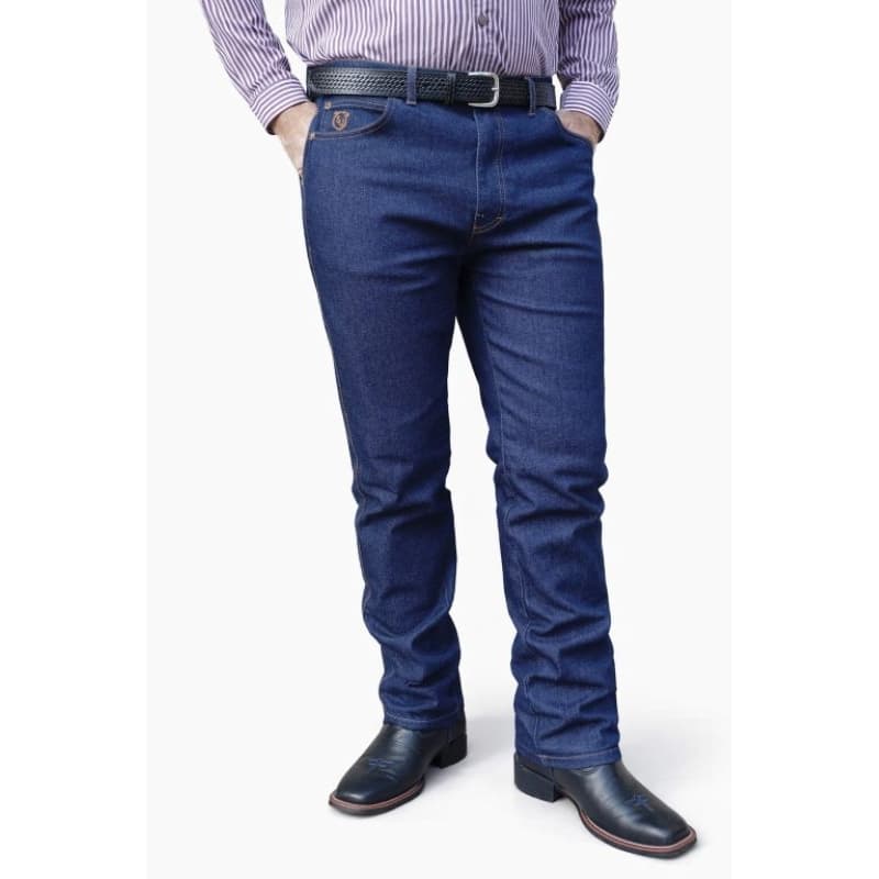 Calça Country Masculina Jeans Premium c/ Elastano Montaria Rodeio