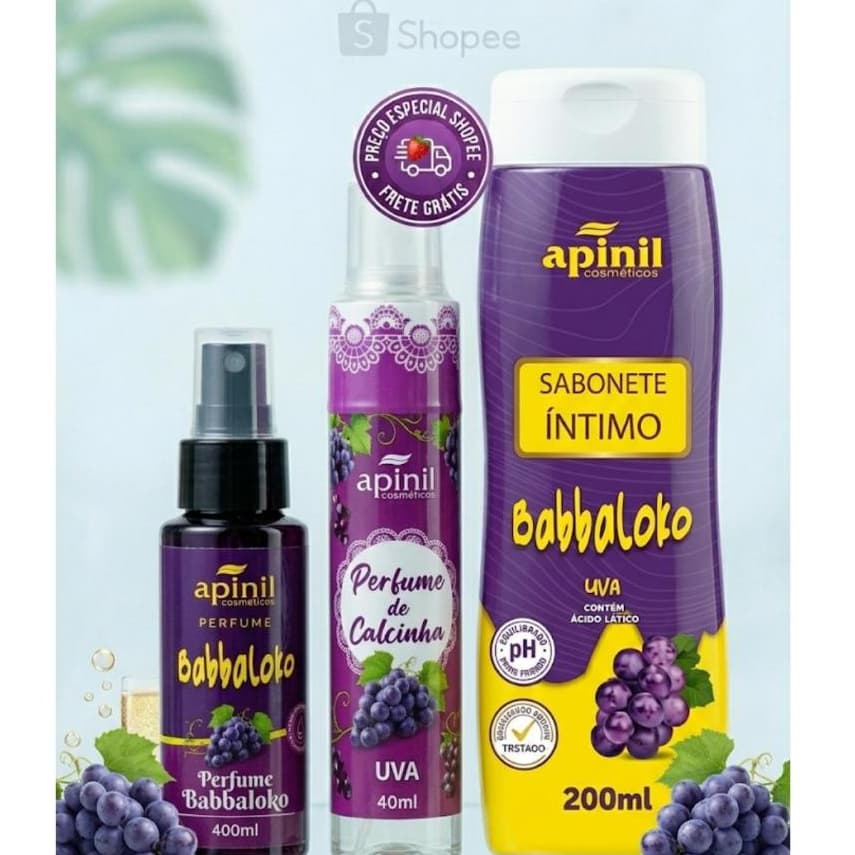 Kit Higiene Íntima Feminina Apinil 3 Itens Sabonete Desodorante Perfume Sensual Várias Fragrâncias