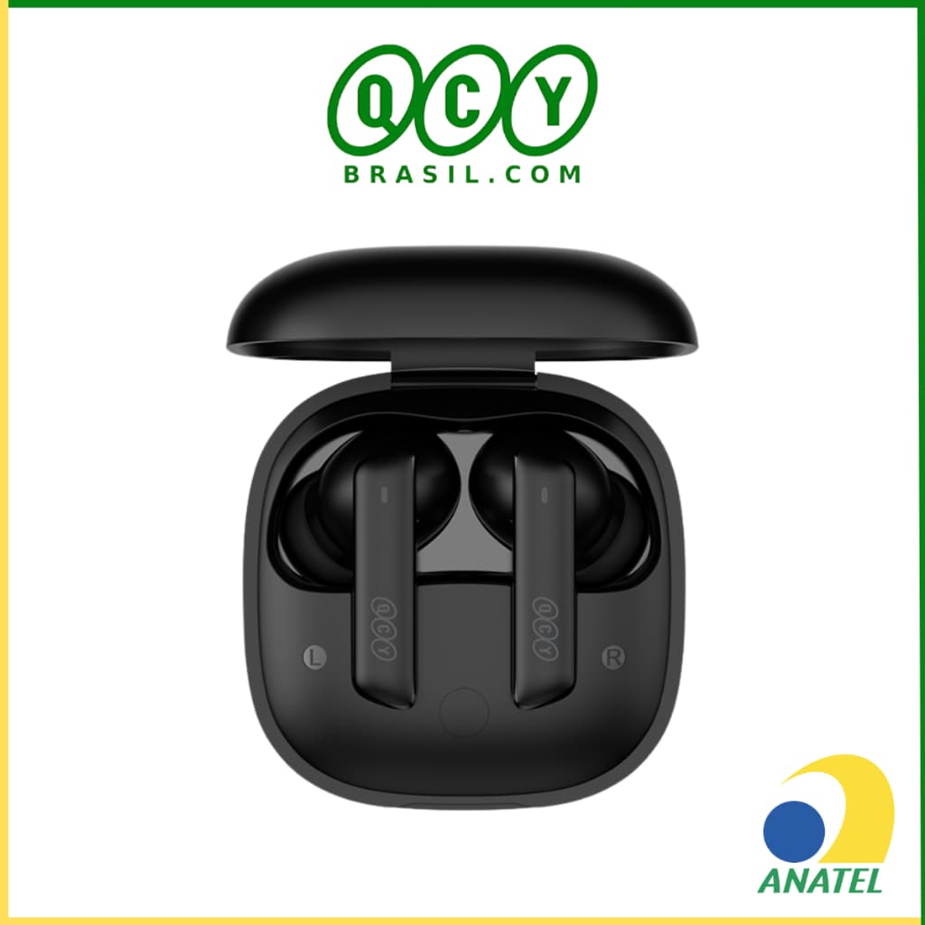 Fone de Ouvido QCY HT05 MeloBuds Sem Fio Bluetooth TWS 5.2, Cancelamento de Ruído Ativo ANC