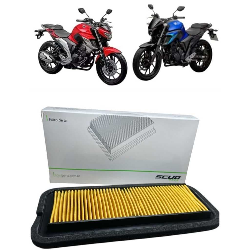 FILTRO AR SCUD MOTO YAMAHA FAZER 250ANOS  2018 2019 2020 2021 2022 FZ15 FZ25 2023 2024v2025 2026