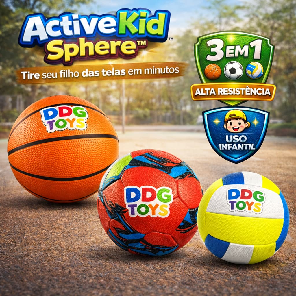 Bola Esportiva Infantil Semi Profissional (Basquete, Futebol e Vôlei)