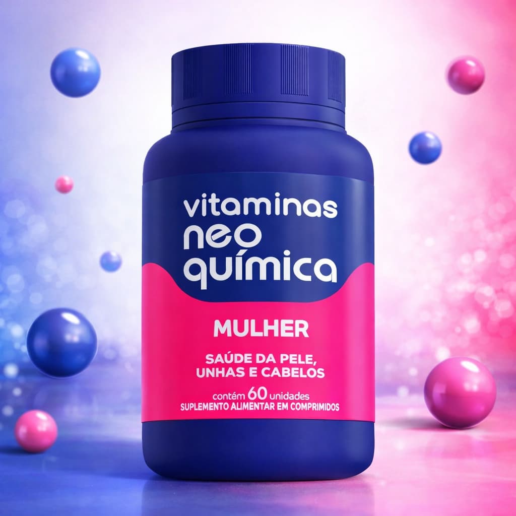 Vitamina Neo Química A-Z Mulher 60 Comprimidos Imunidade Energia Cabelo Pele Unhas