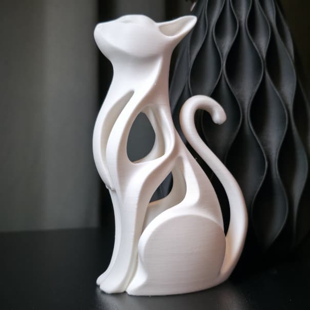 Escultura de Gato Moderna Decorativa | Estatueta Minimalista