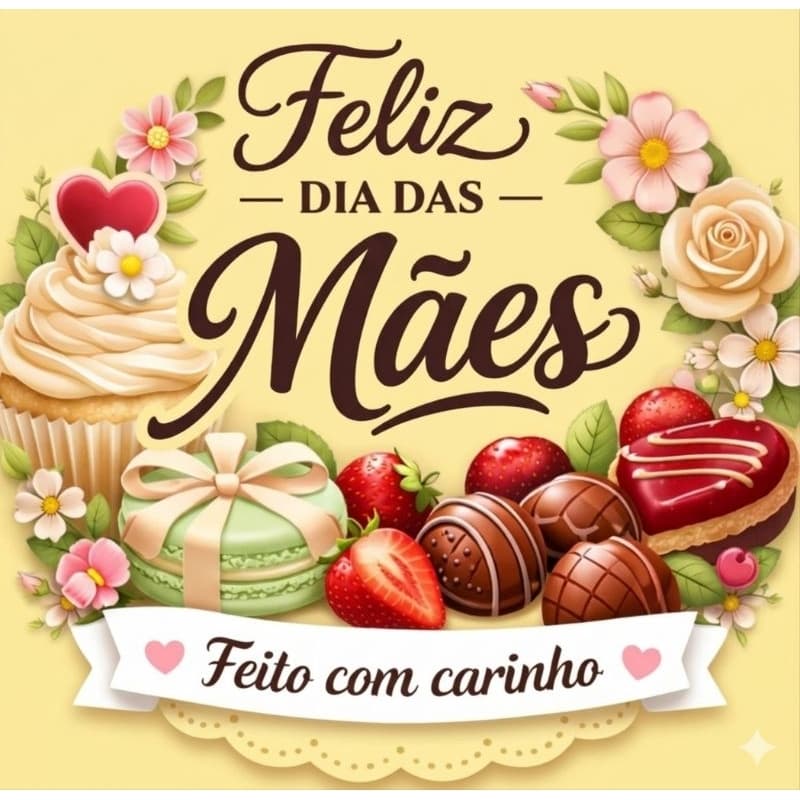 50, 100 ou 200 Mini Cartão TAG com Furo Dia das Mães Cliente Encomenda Presente Unboxing Mimo Mãe de Pet
