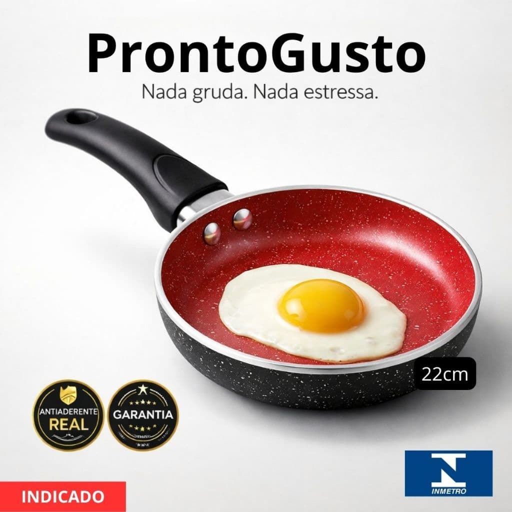 Frigideira Antiaderente Ceramica Pequena Resistente 22cm Facil Cozinhar Duravel