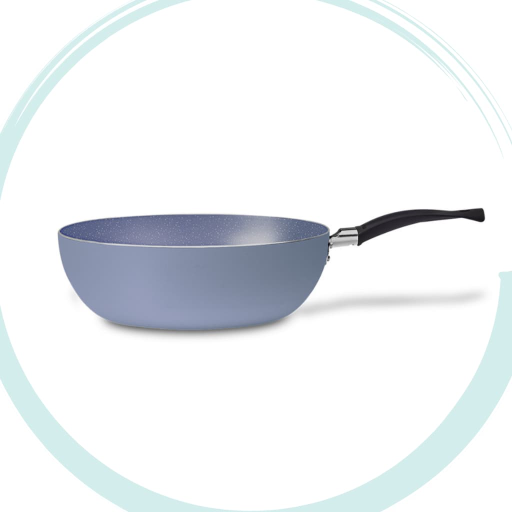 Brinox Frigideira Wok  Antiaderente Ceramic Life Rainbow Ø24cm 2,65 Litros Azul