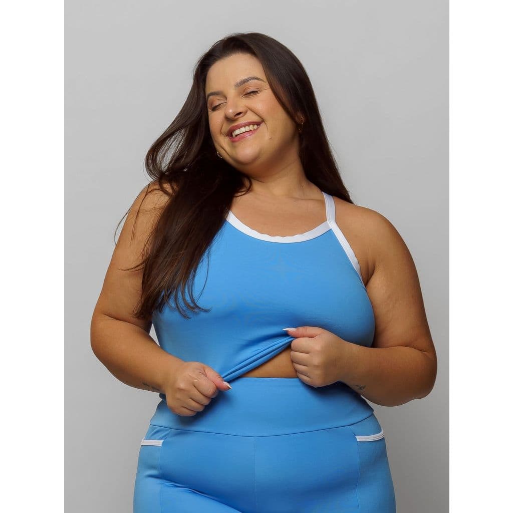 Cropped Top Fitness Plus Size academia Fitness 11315