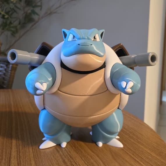 Pokémon Blastoise Miniatura Decorativa – Impressão 3D