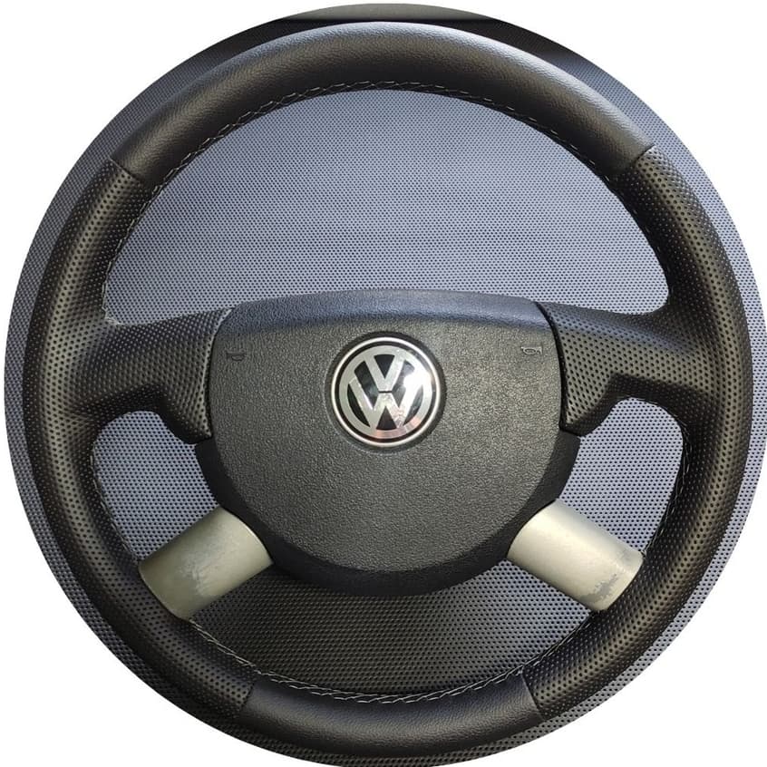 Capa de Volante Costurada Parati Track Gol Saveiro 99 a 05 (Preta)