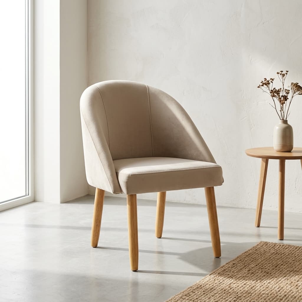 Poltrona Cadeira Orgânica Recepção Sala Quarto Cozinha Veludo Premium
